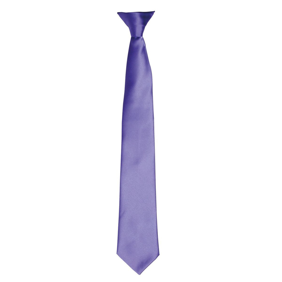 Herren Uni Satin Clip-Krawatte
