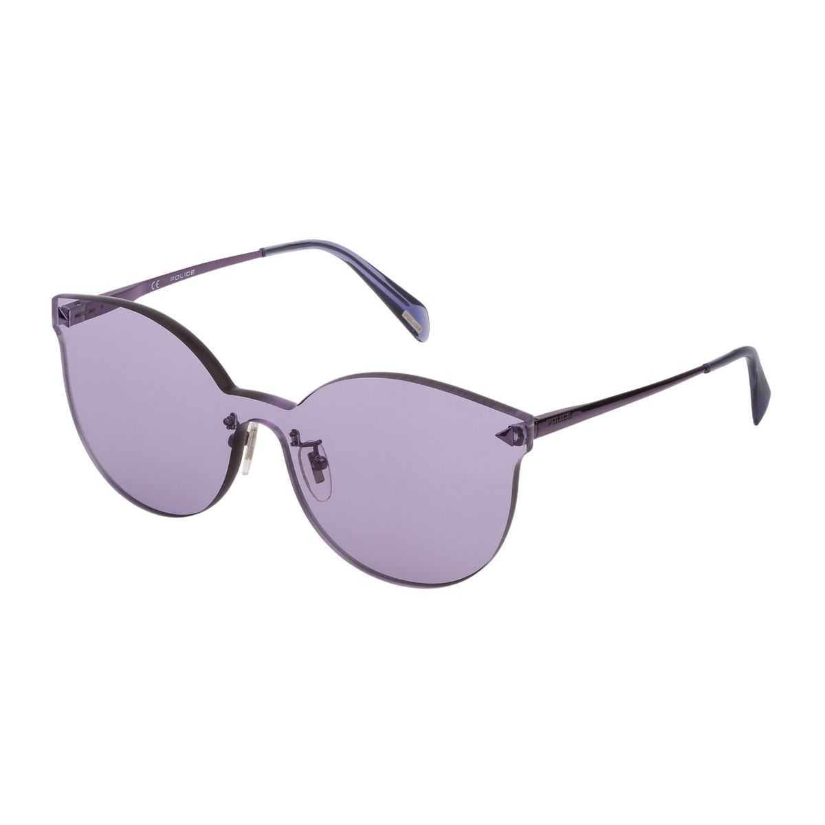 Randlose Cat-Eye-Sonnenbrille mit Metallrahmen