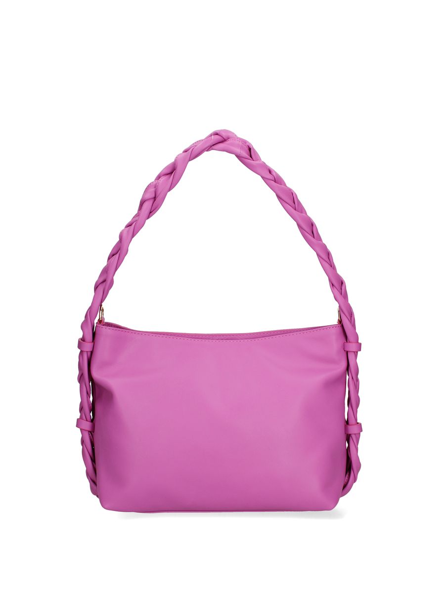 Schultertasche mit geflochtenem Griff