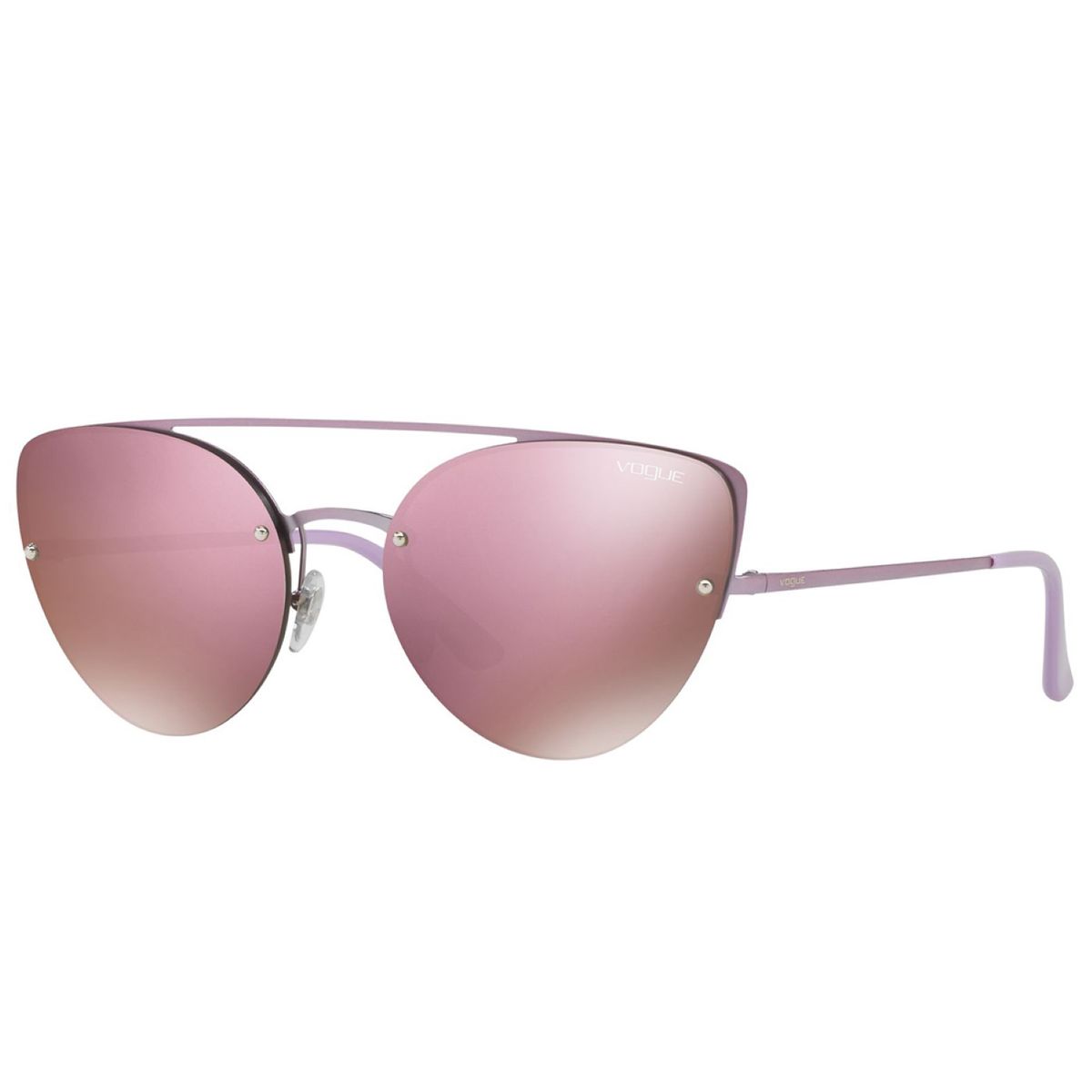 Cat-Eye Sonnenbrille mit Metallrahmen