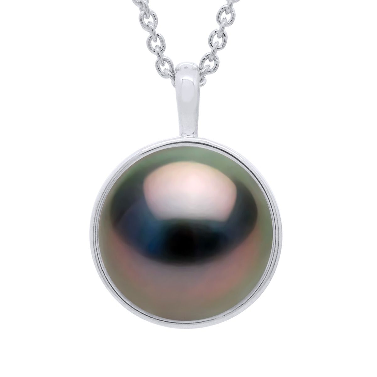 Tahitiperlen-Anhänger-Halskette