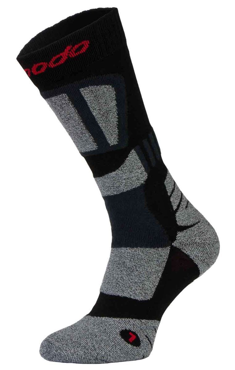 COMODO - Chaussettes Moto Trail | Homme et Femme Chaussettes pour Bottes de Moto - Gris Noir