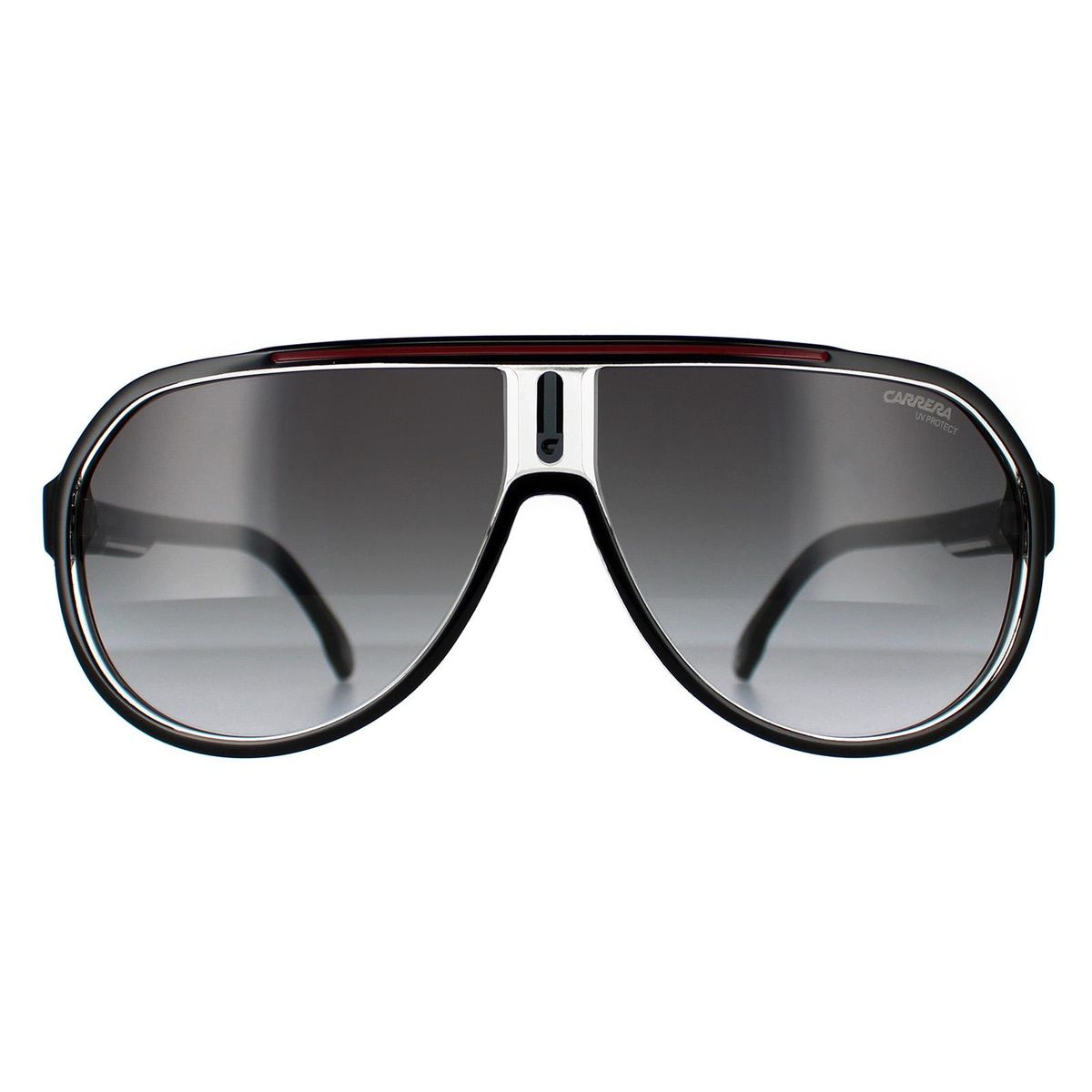 Retro-Schild Sonnenbrille Dunkelgrau Gradient