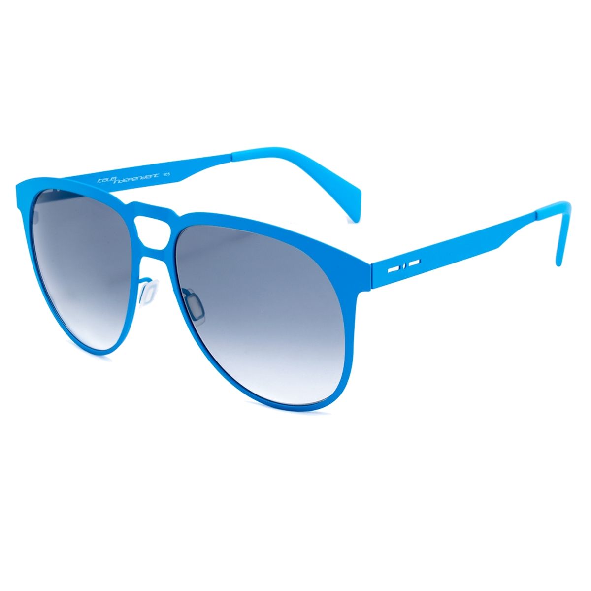 Blaue Pilotenbrille mit Metallrahmen