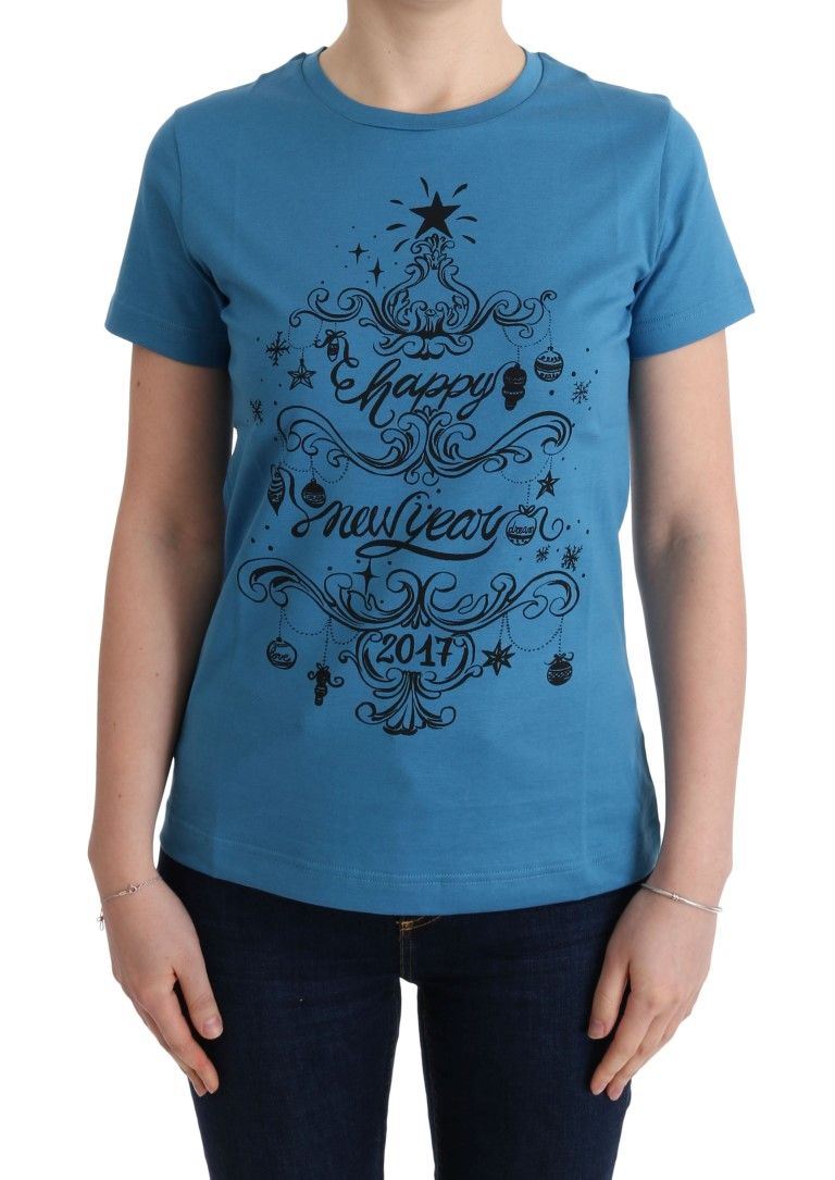 Dolce & Gabbana Damen Blau Baumwolle 2017 Motiv T-Shirt