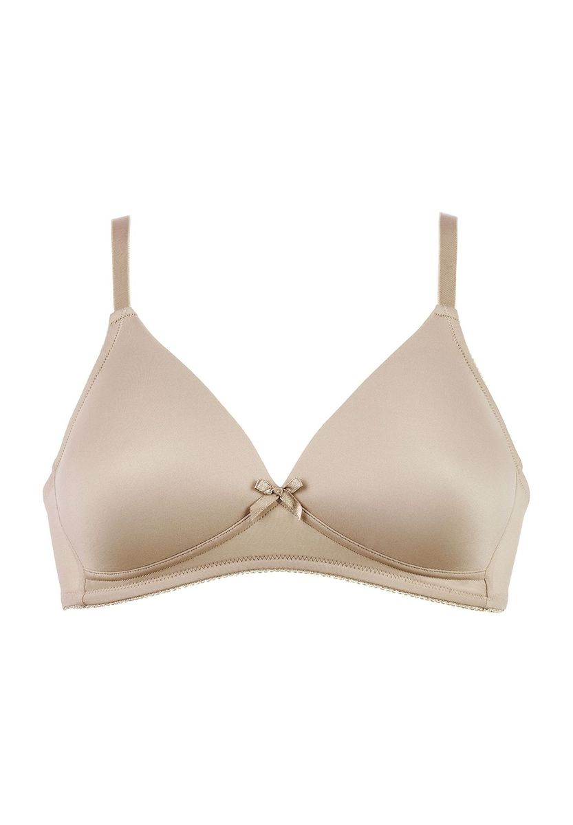 Bequemer kabelloser T-Shirt-BH in Beige