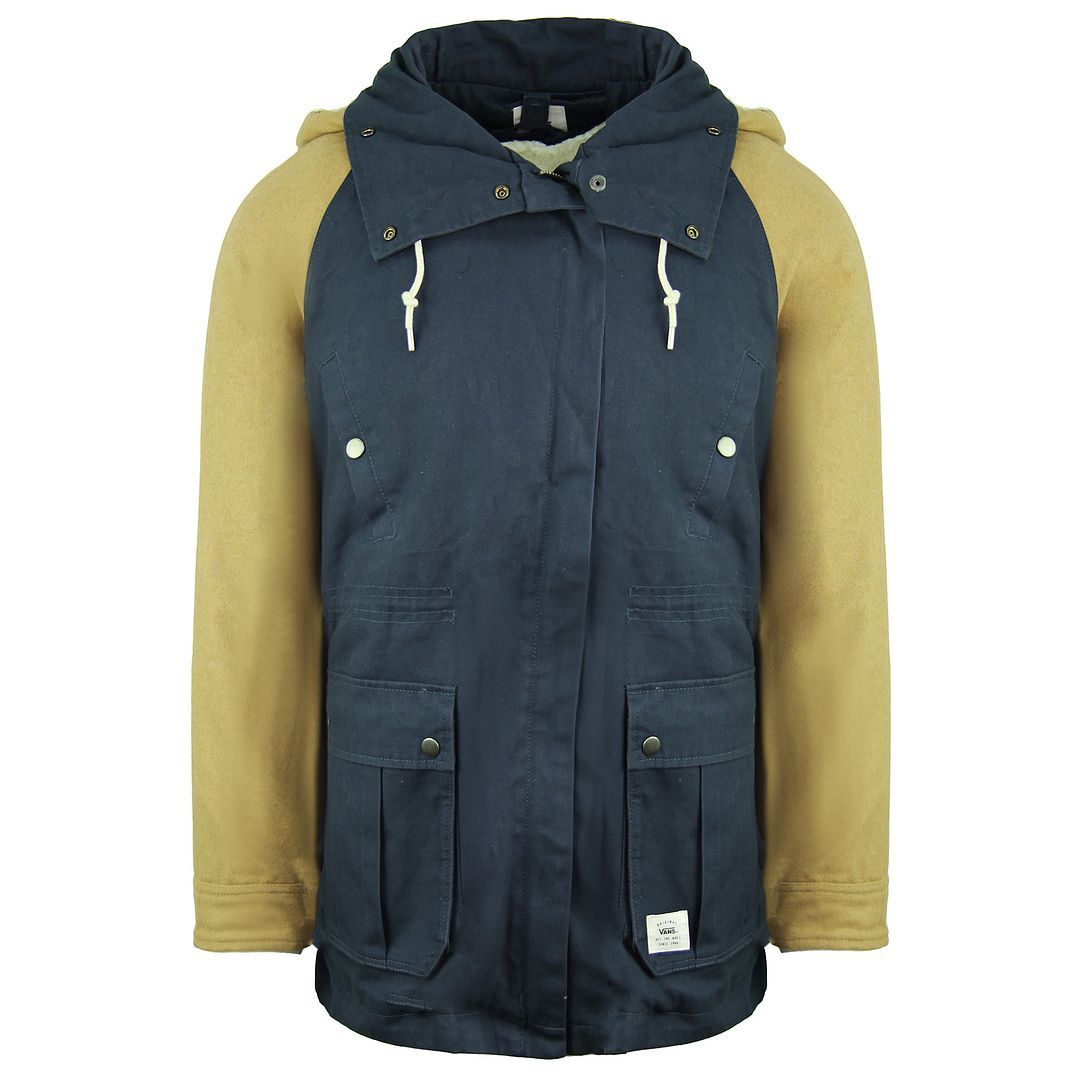 Zweifarbige Kapuzenjacke mit Taschen