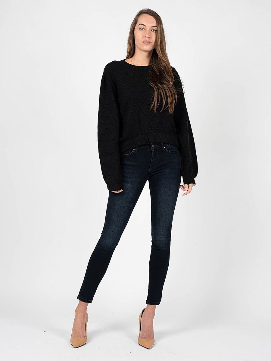 Strukturierter Strickpullover mit Noppen