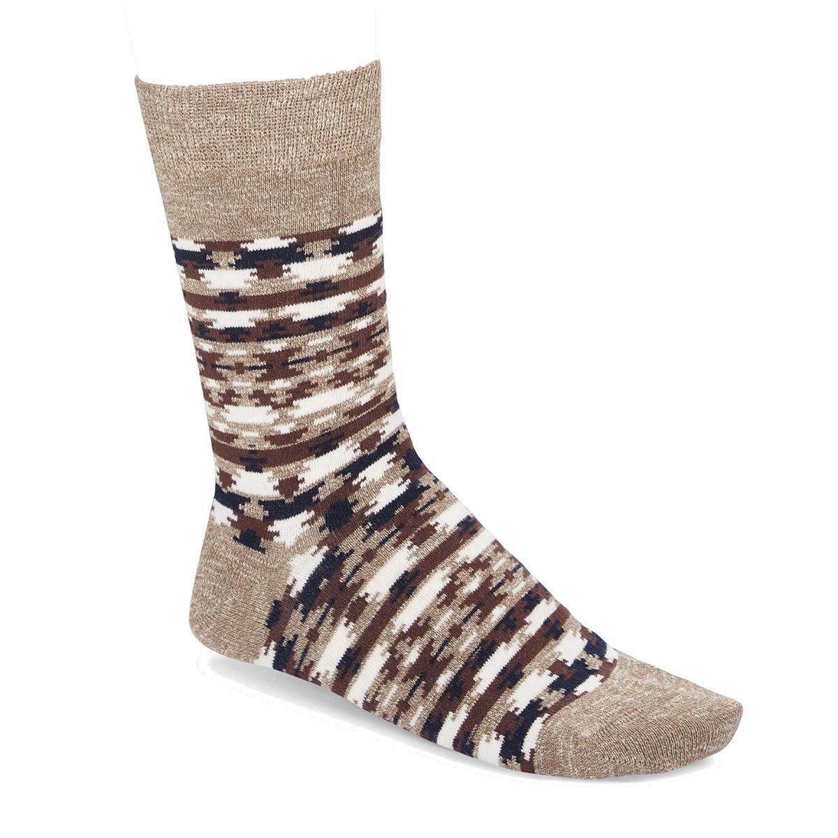 Gemusterte Casual Socken mit Leinenmischung