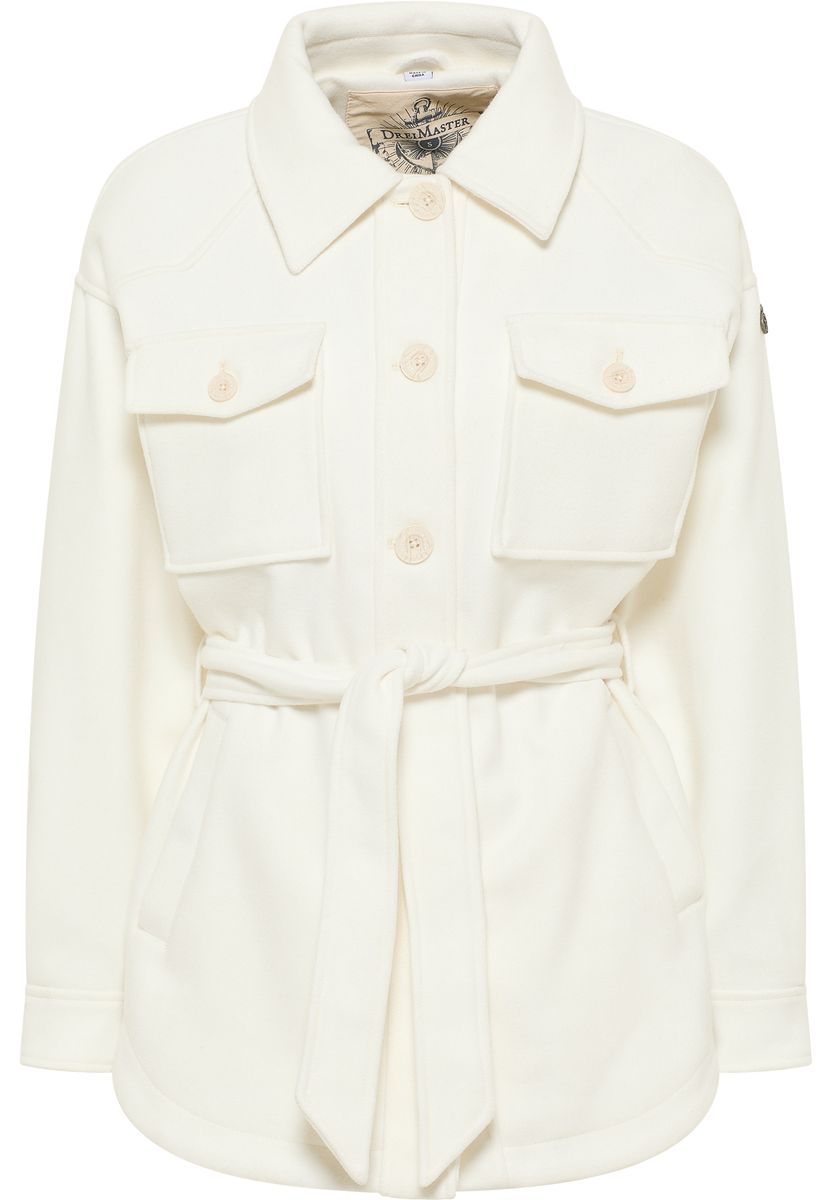 Dreimaster Übergangsjacke aus Wollgemisch Damen Wollweiss