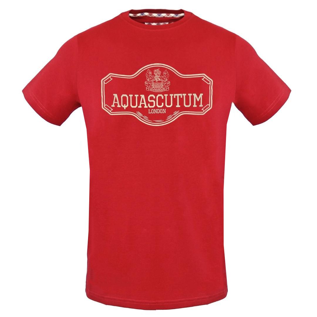 Grafik Logo Rotes Baumwoll T-Shirt
