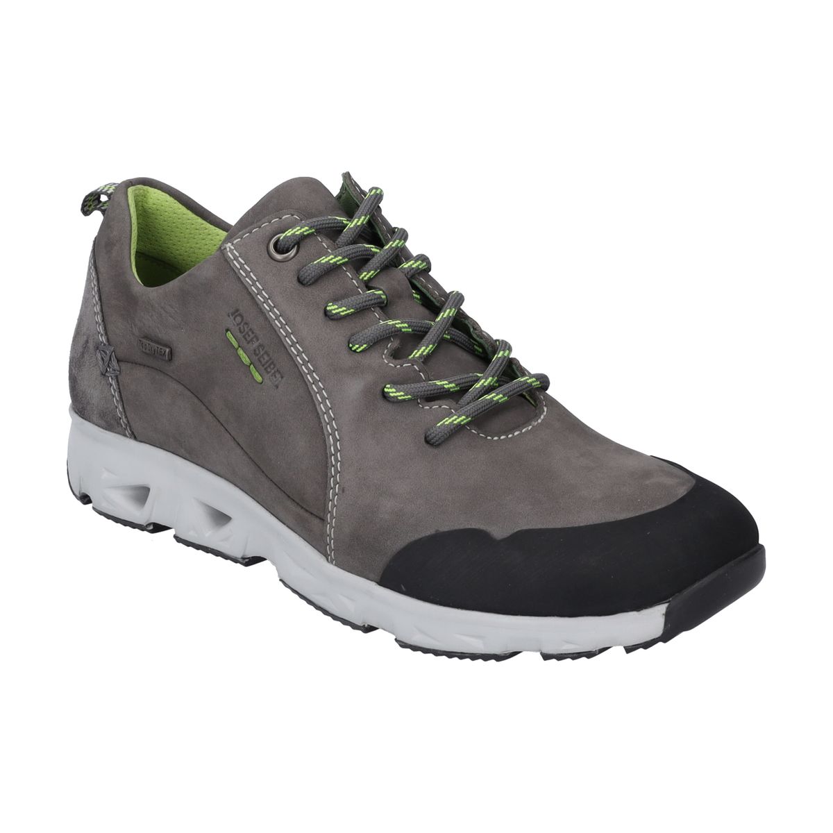 Grauer Leder Wander Sneaker