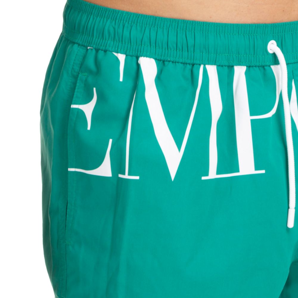 Badeshorts mit markantem Logo-Print