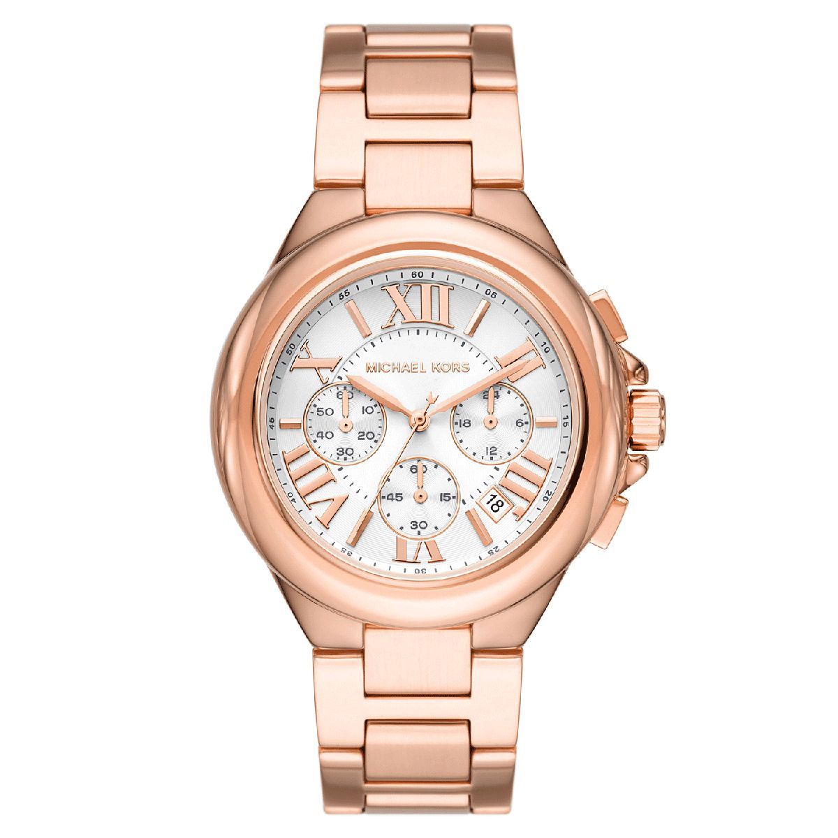 Roségoldene Edelstahl-Uhr