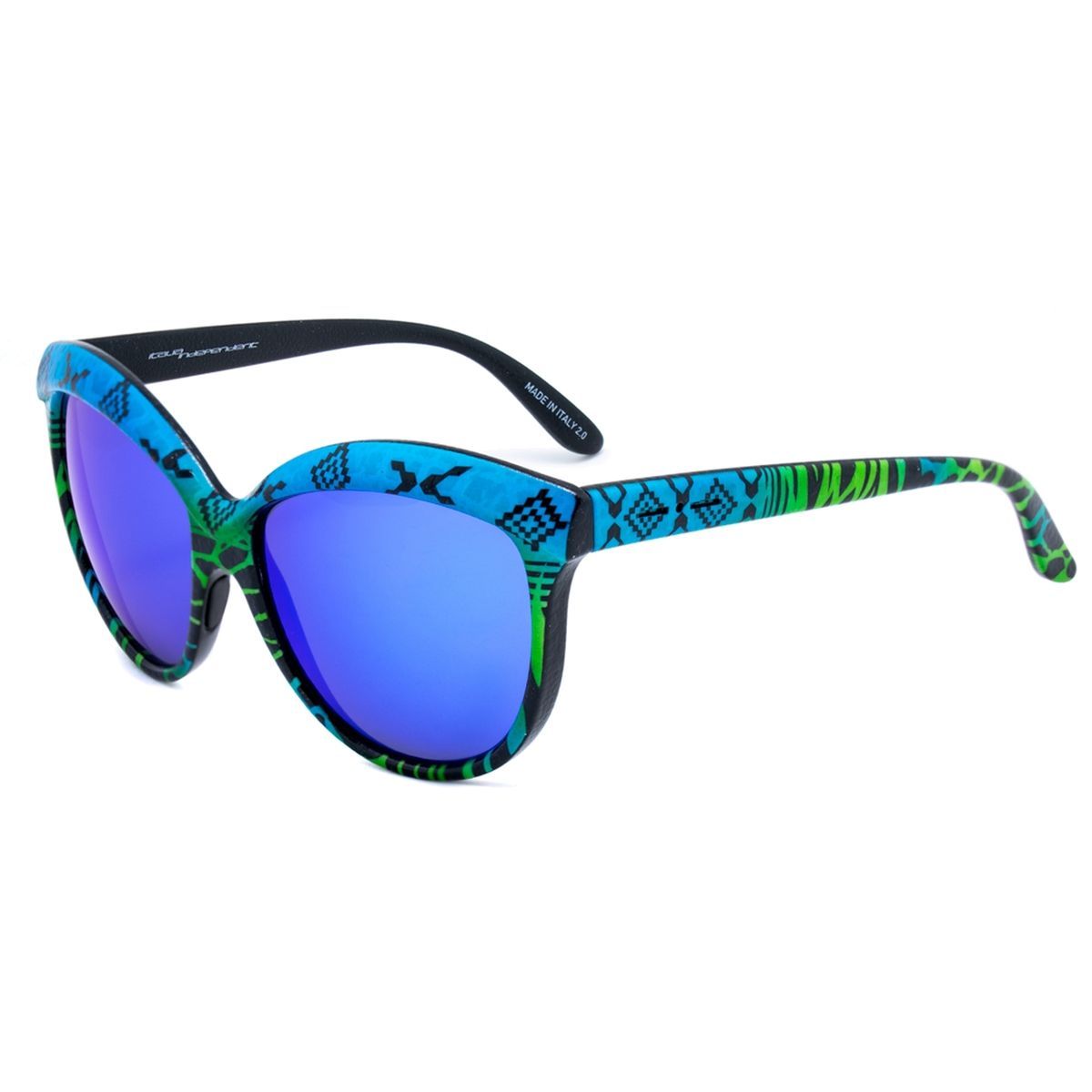 Gemusterte übergroße Cat-Eye-Sonnenbrille