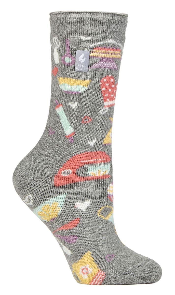 Womens Fun Hobby Socken | Heat Holders Lite | Novelty Winter Fleece gefüttert Thermo Socken - Love To Bake