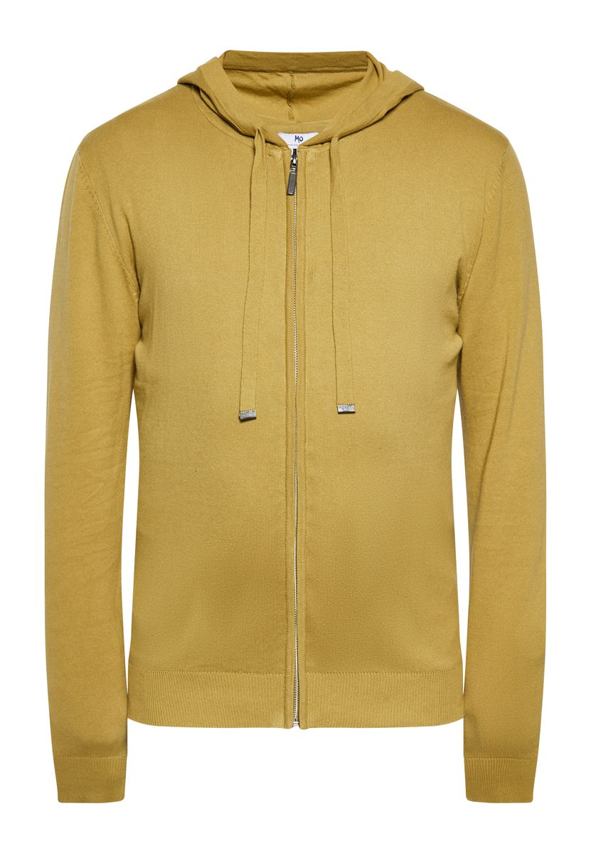 Herren Strickjacke mit Kapuze und Reißverschluss