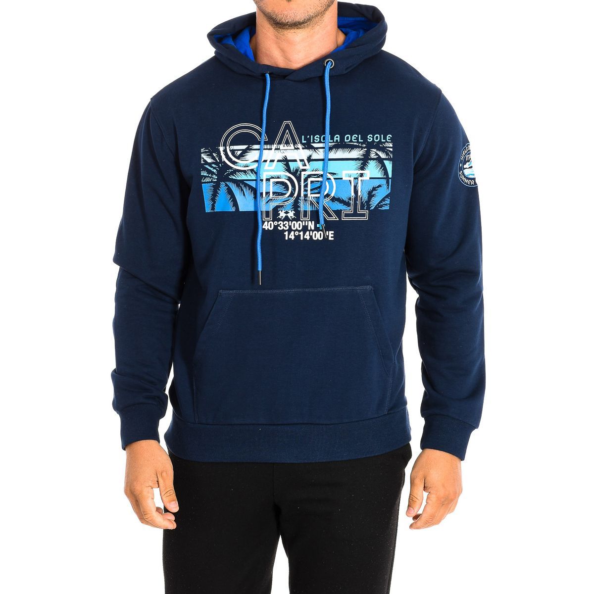 Baumwoll-Kapuzenpullover mit Grafikprint