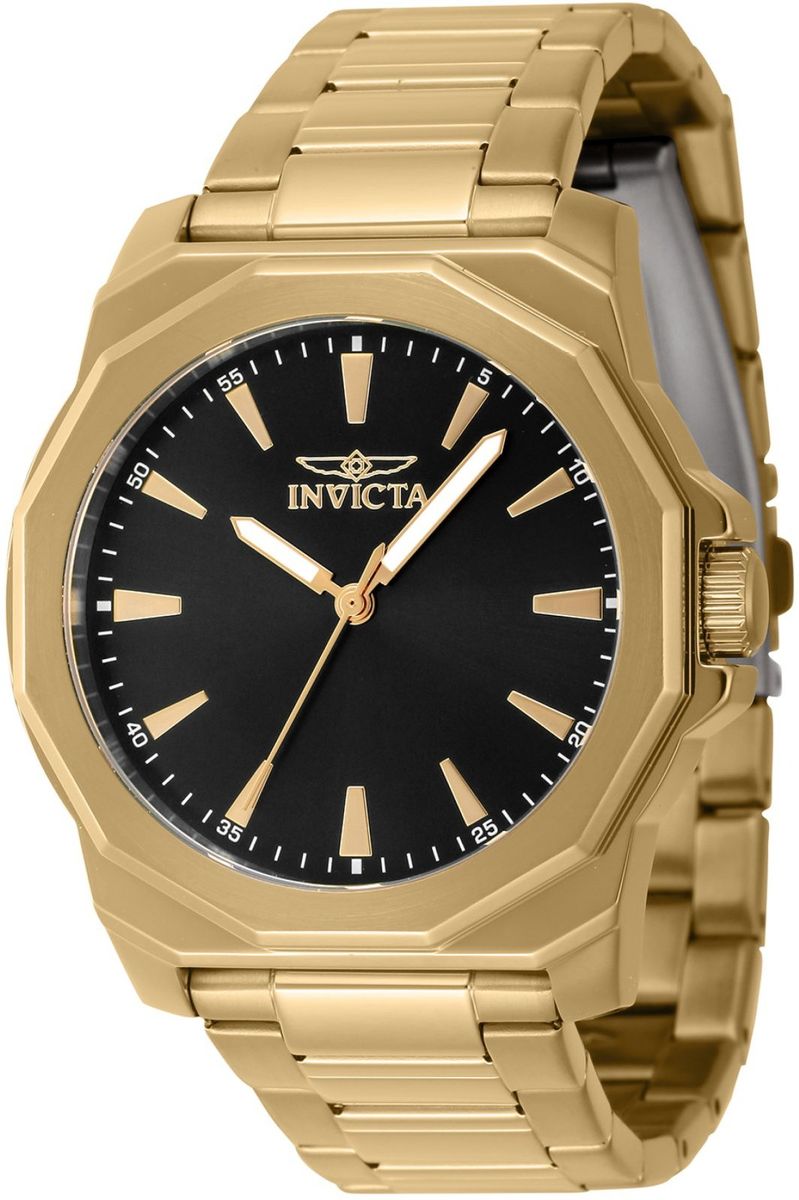 Goldfarbene Edelstahl Herrenuhr