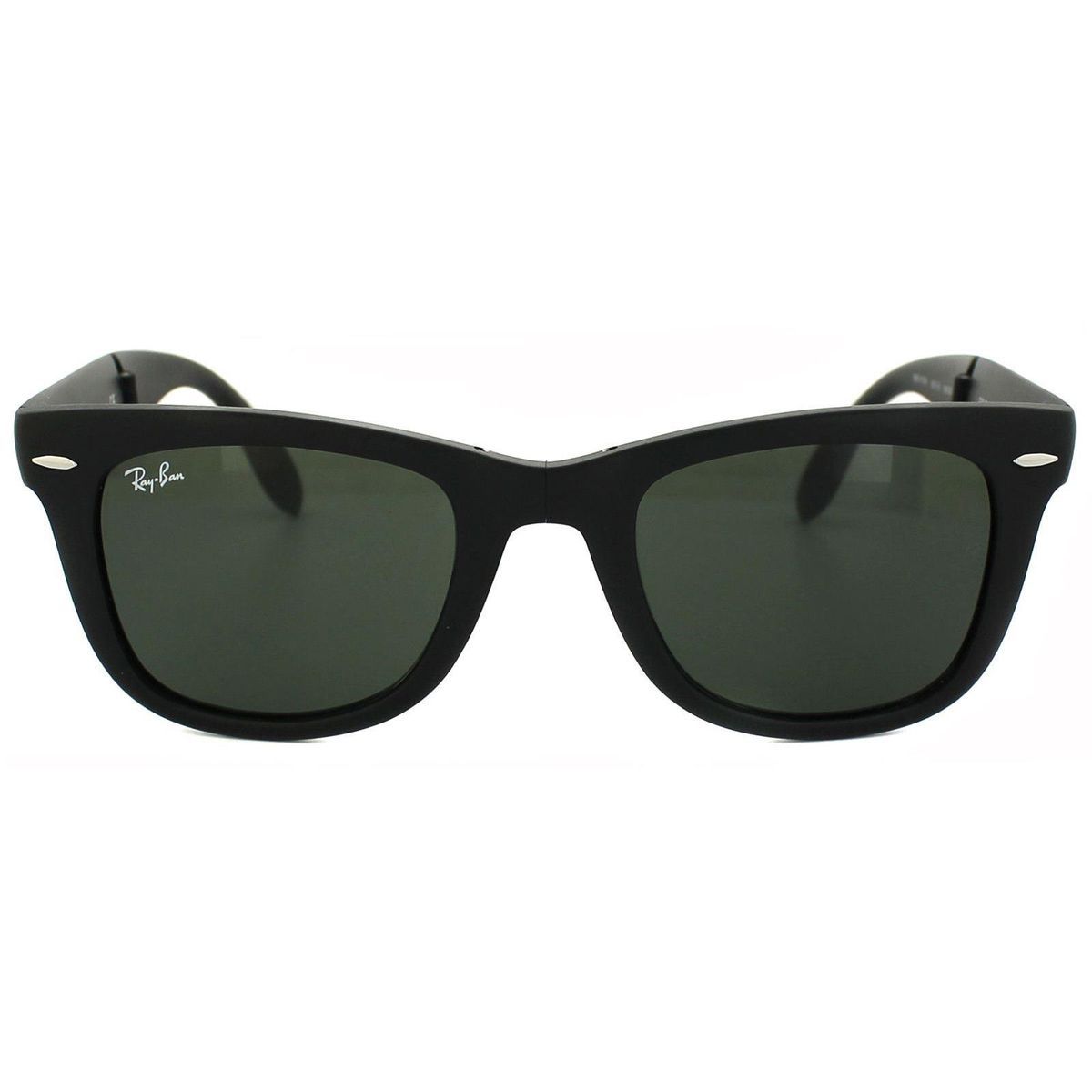 Faltbare Wayfarer Sonnenbrille Mattschwarz