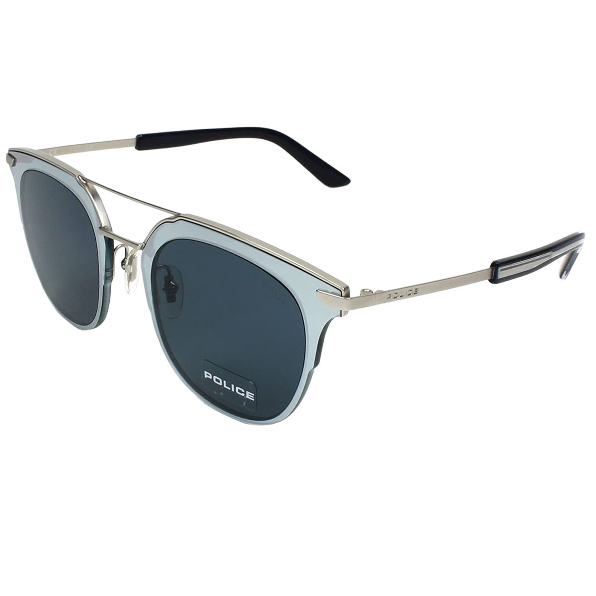 Sonnenbrille im Aviator-Stil mit blauem Metallrahmen