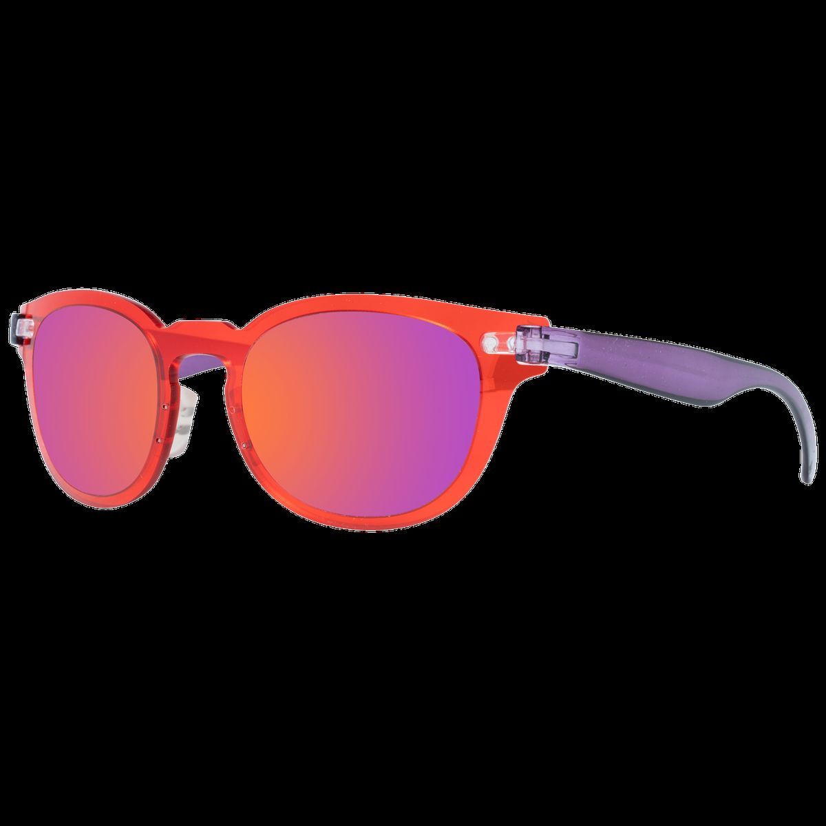 Rote rechteckige Sonnenbrille mit Vollrand