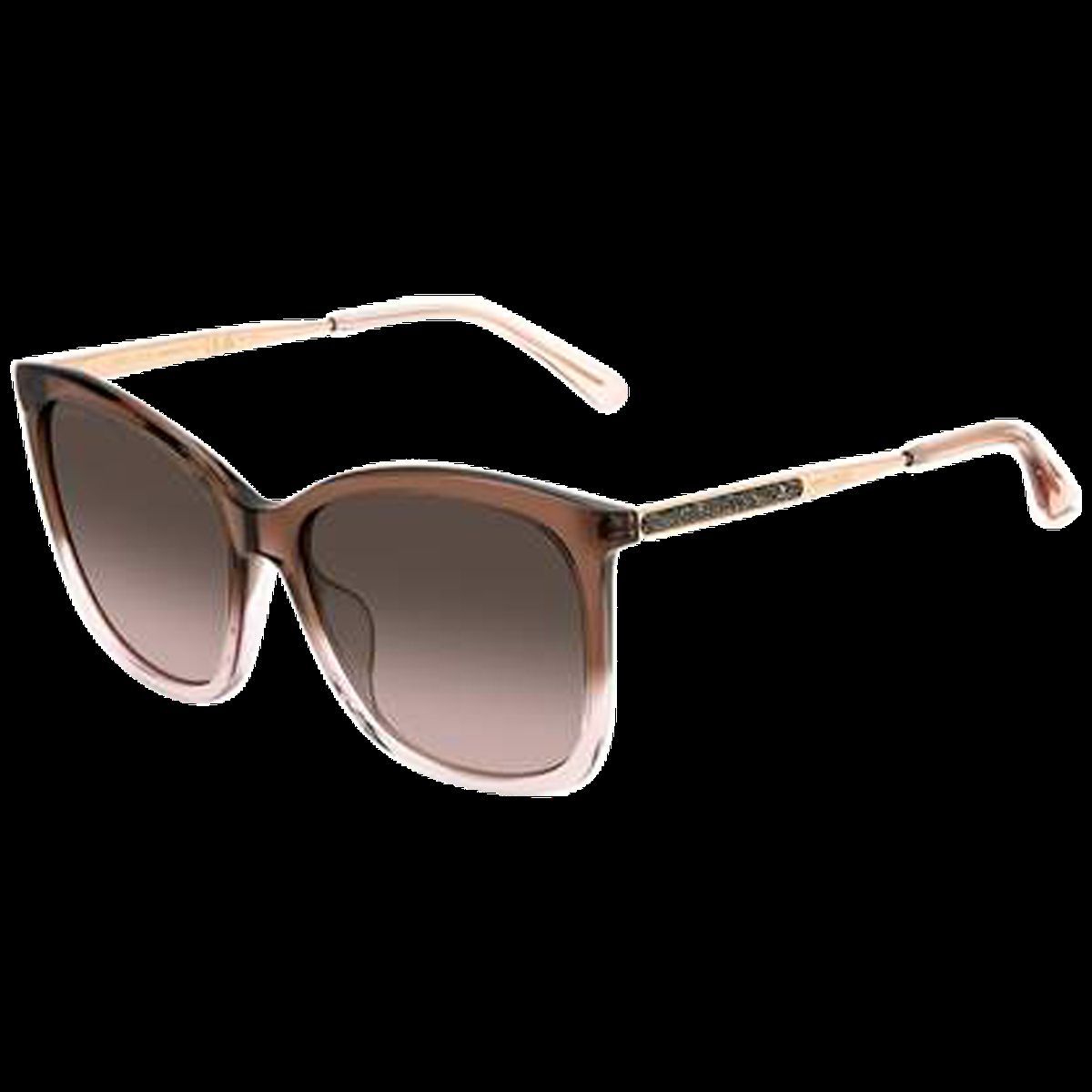 Braune Sonnenbrille mit Schmetterlingsrahmen