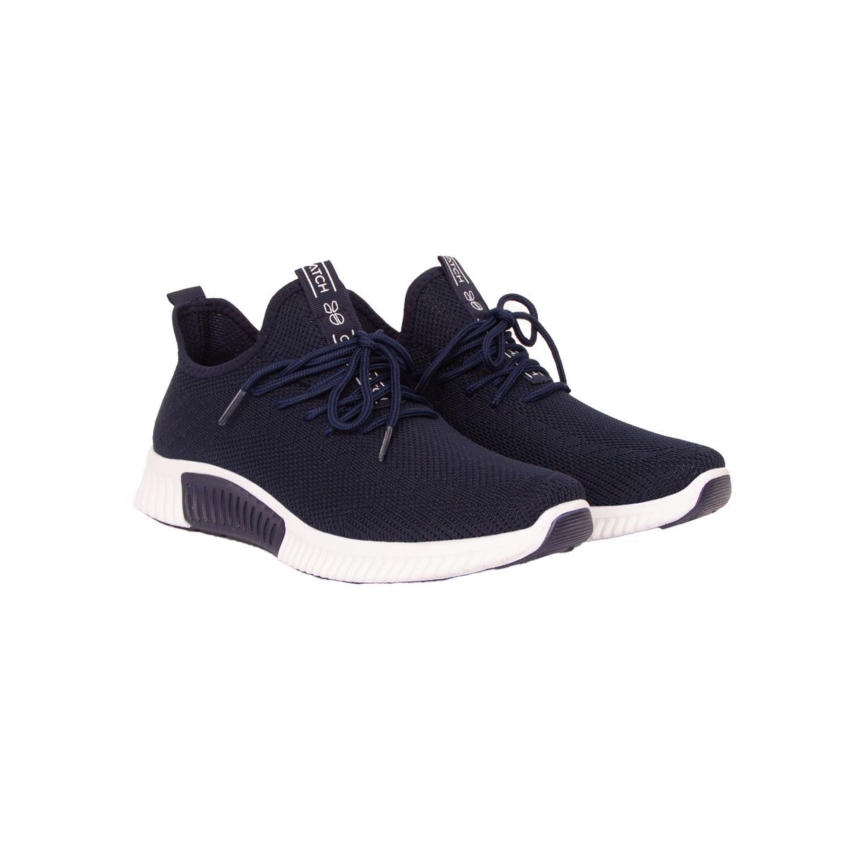 Herren Marineblaue Leichte Strick Sneaker