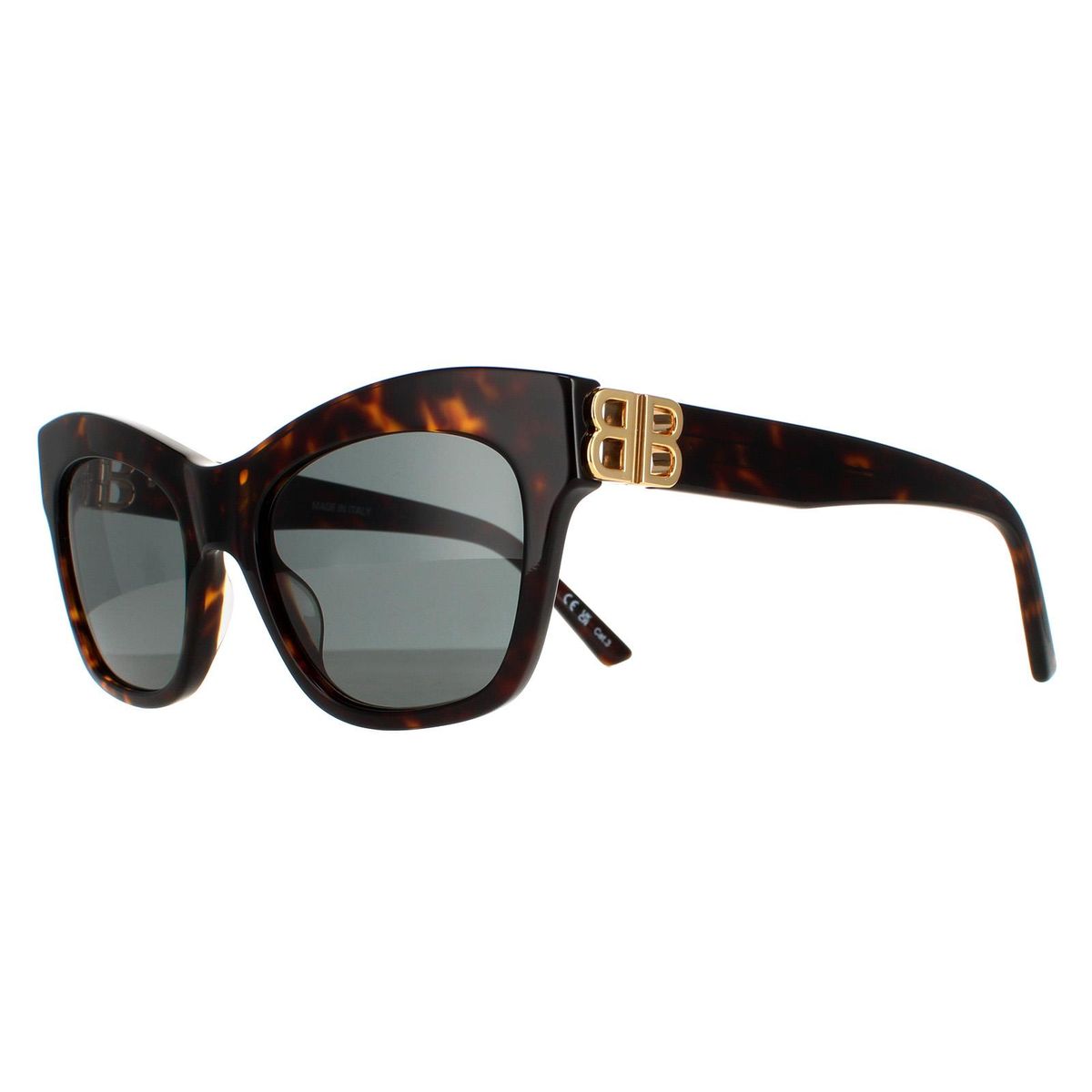 Übergroße Cat-Eye-Sonnenbrille in Schildpatt-Optik