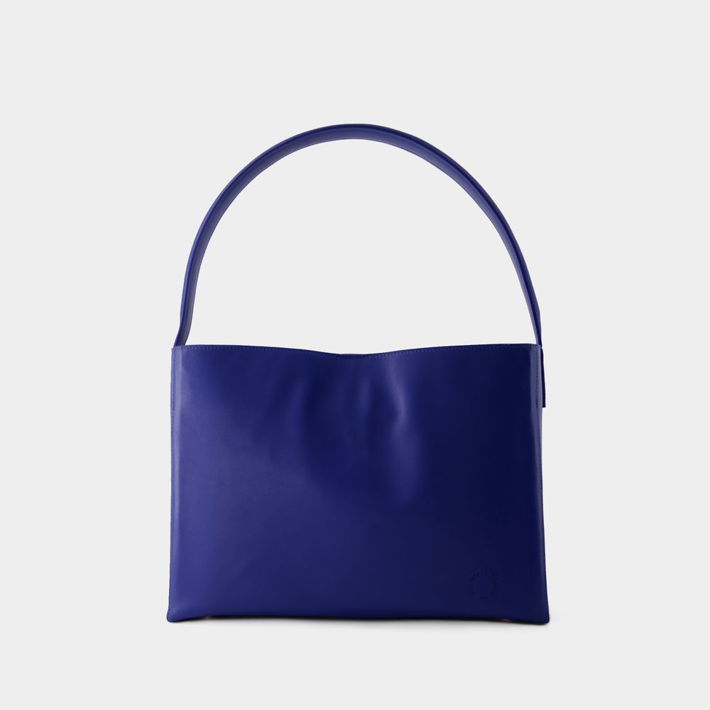 Kobaltblaue Ledertasche