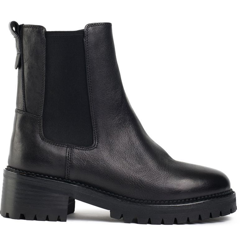 Schwarze Chelsea-Stiefeletten aus Leder