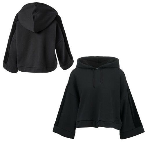 Cropped Hoodie mit weiten Ärmeln
