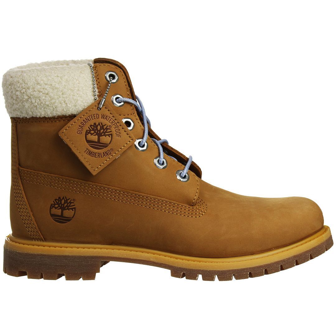 Timberland 6-Inch Waterproof Stiefel mit Shearling-Kragen