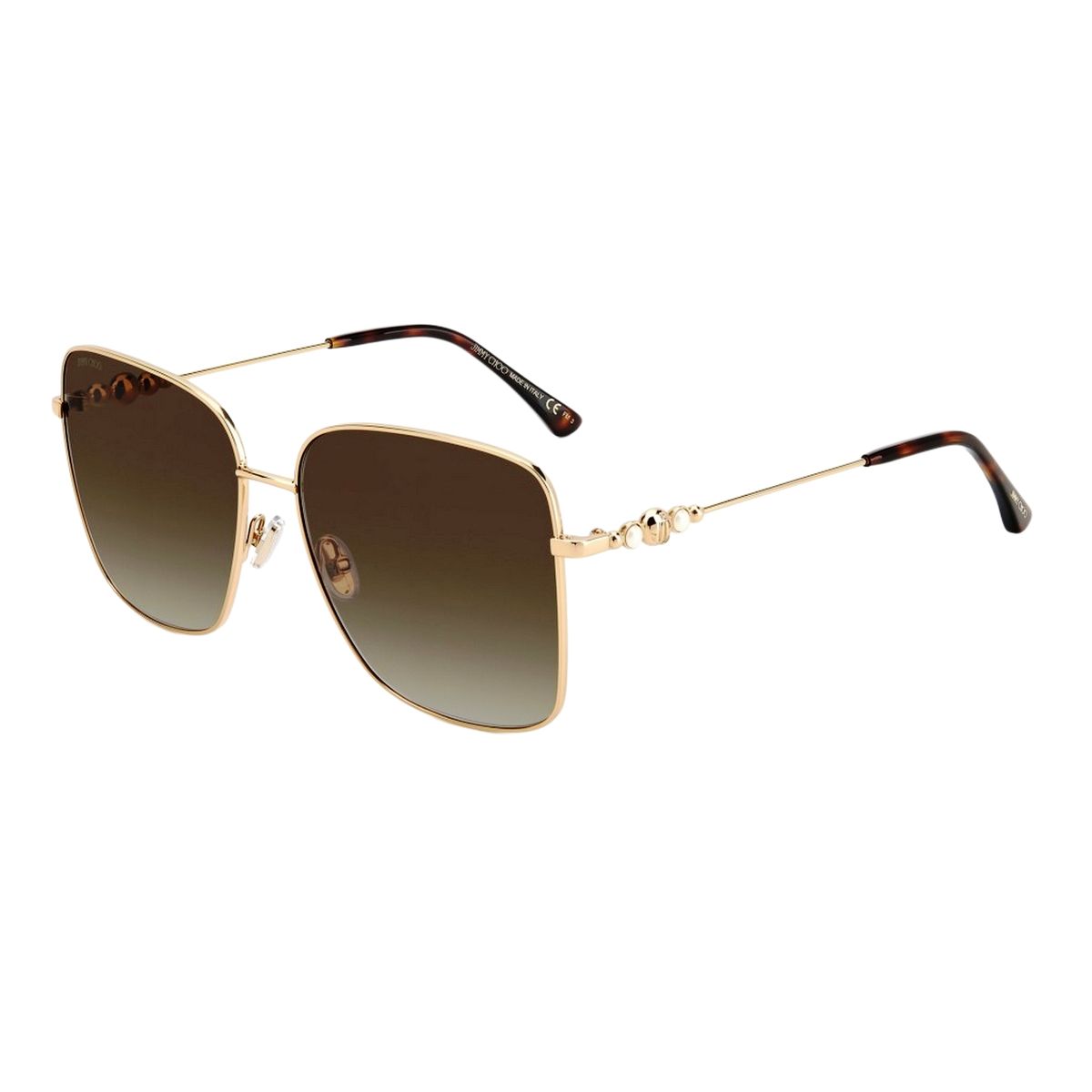Quadratische Sonnenbrille mit Metallrahmen