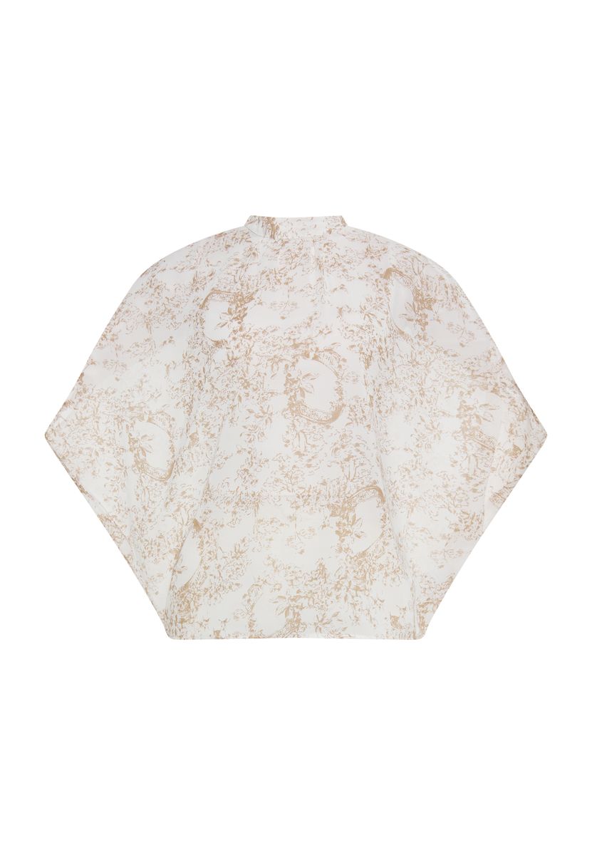 Elegante Kimonobluse mit Blumendruck