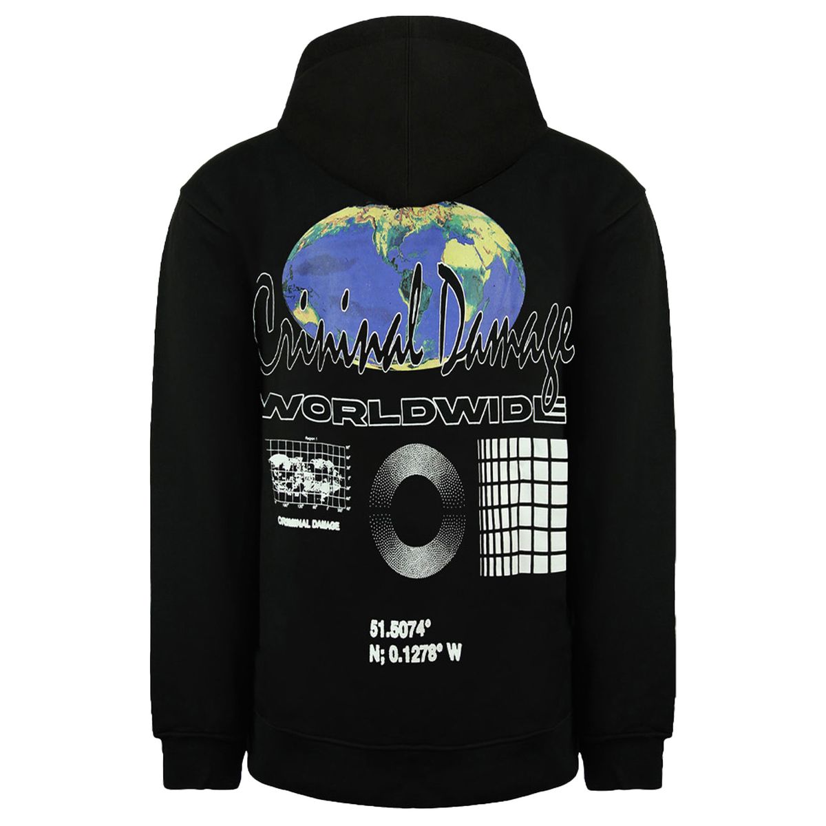 Hoodie mit Worldwide-Grafikprint
