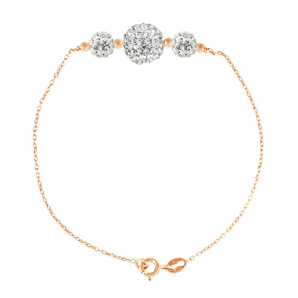 Kristallkugel Roségold Armband