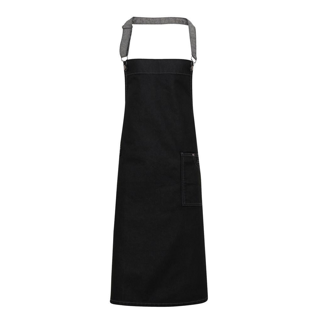 Premier District Lätzchenschürze (Black Denim)