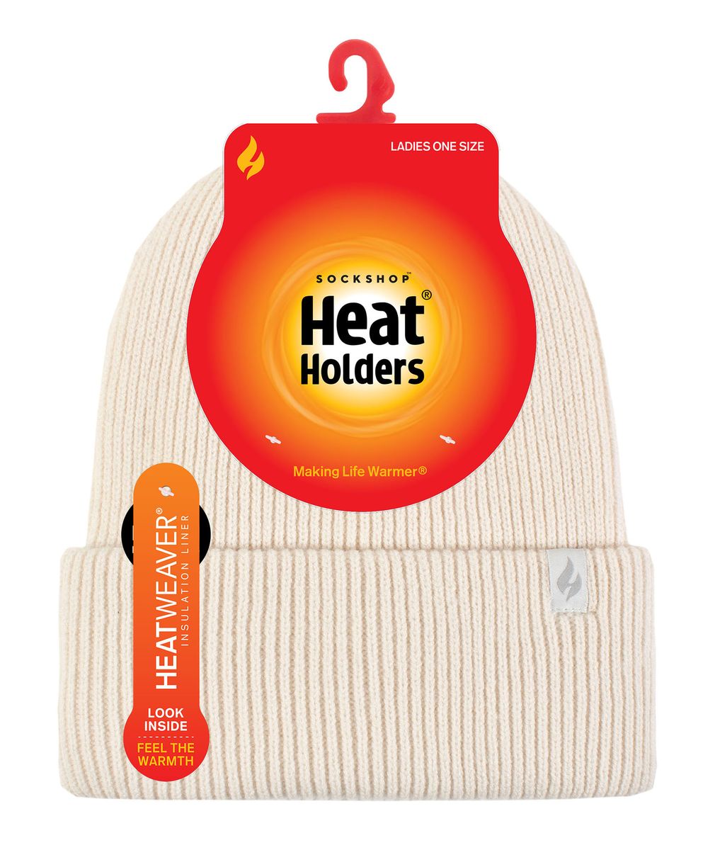 Gerippte Beanie mit Fleecefutter