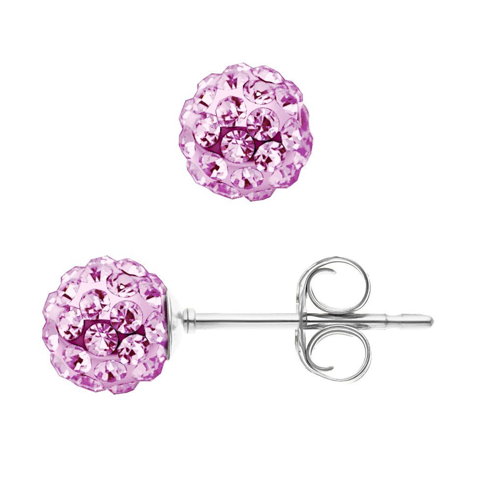 Kristallohrstecker Rosa
