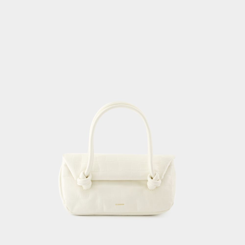 Elegante Schultertasche aus Leder mit Knotendetail