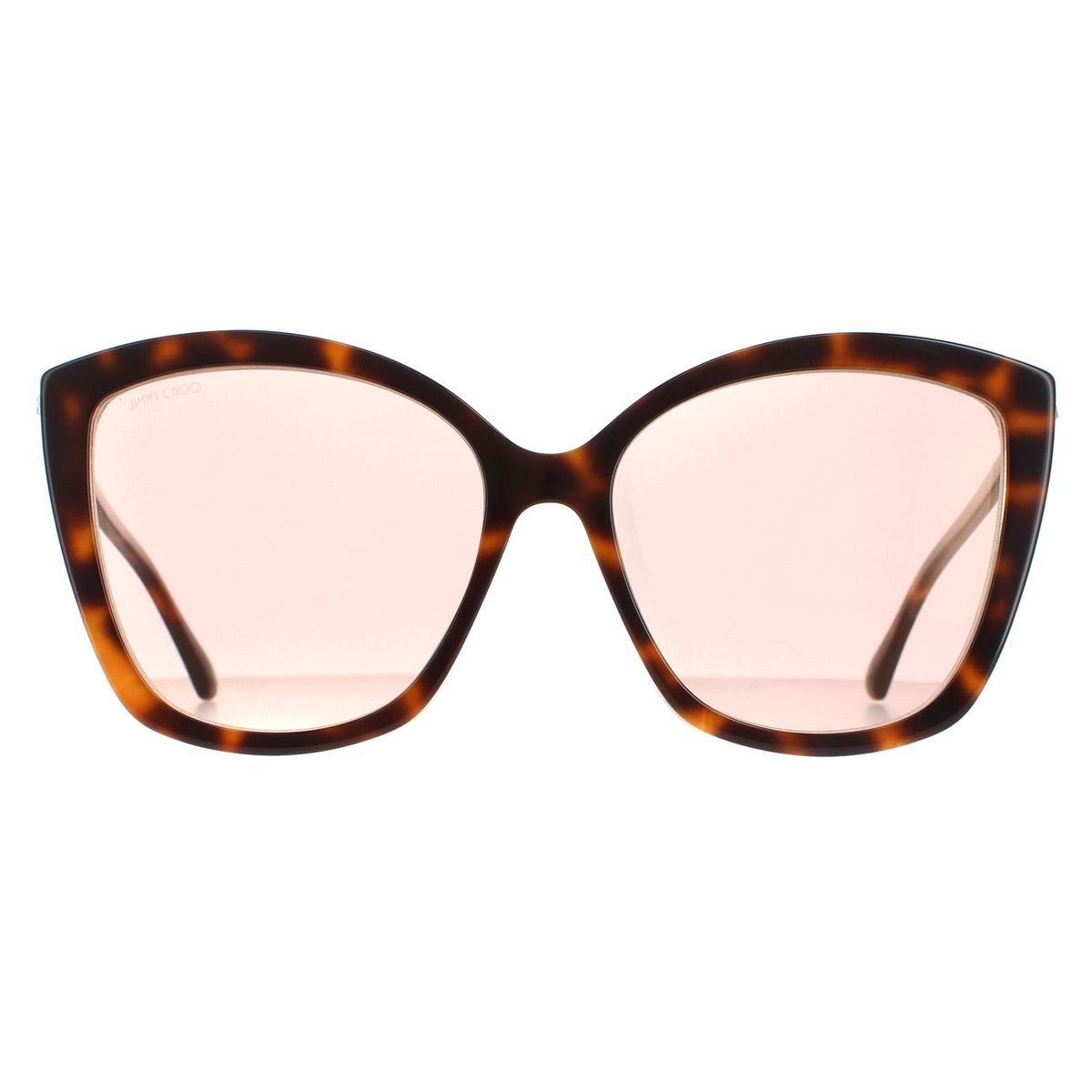 Cat-Eye-Sonnenbrille Havana Rosa Gläser