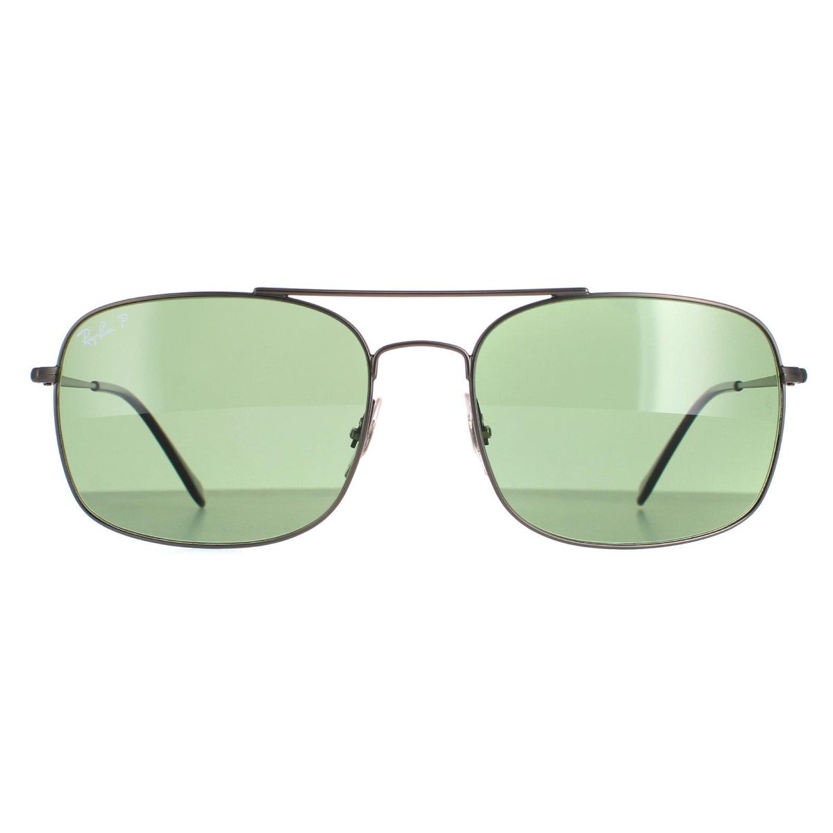 Aviator Gunmetal Sonnenbrille Grün Polarisiert