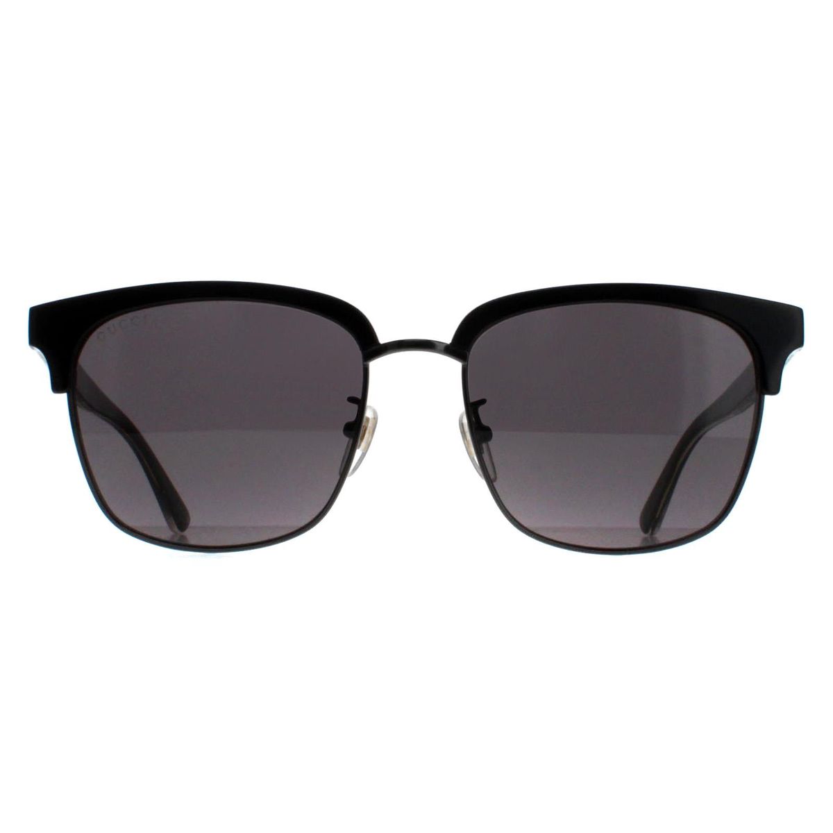 Quadratische Sonnenbrille Schwarz und Grau