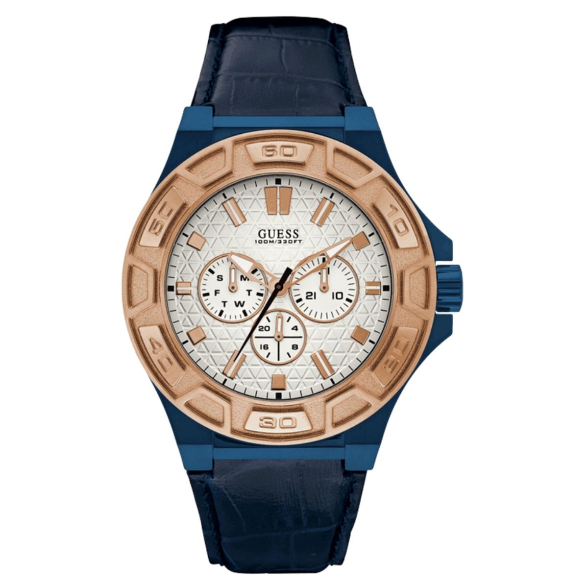 Herren Chronograph Uhr Blau und Gold