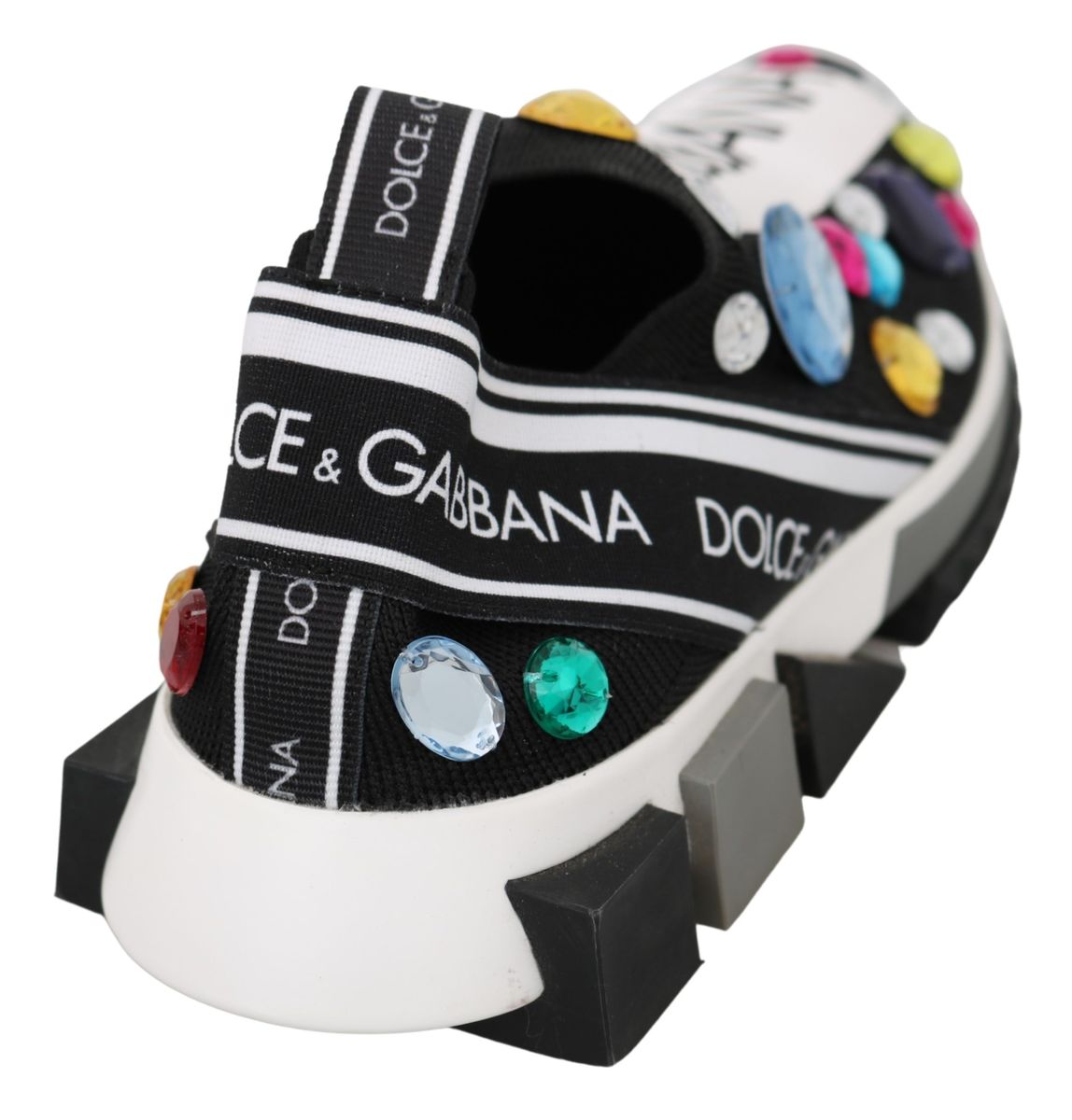 Kristallbesetzte Socken-Sneaker