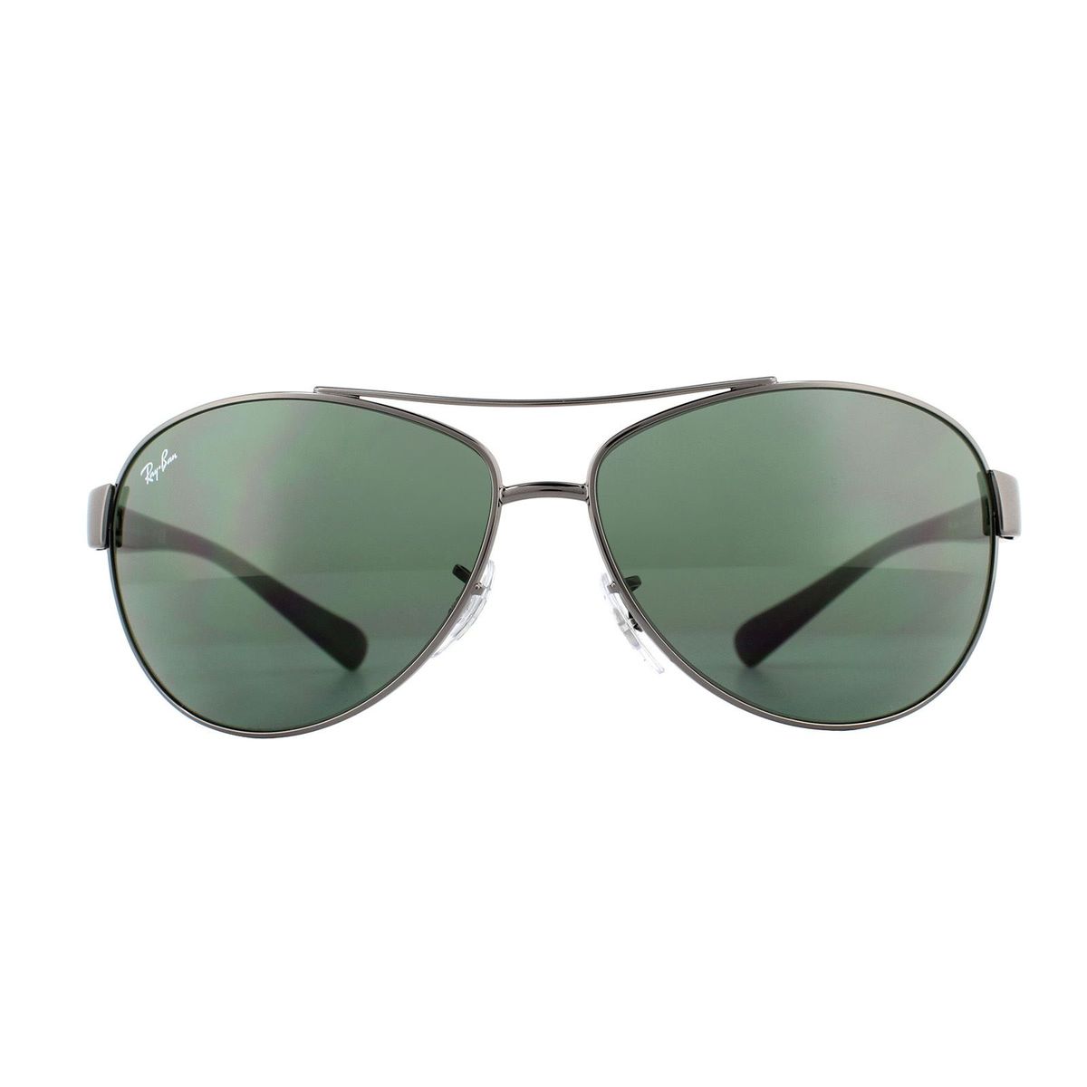 Aviator Sonnenbrille Gunmetal Grün Linse