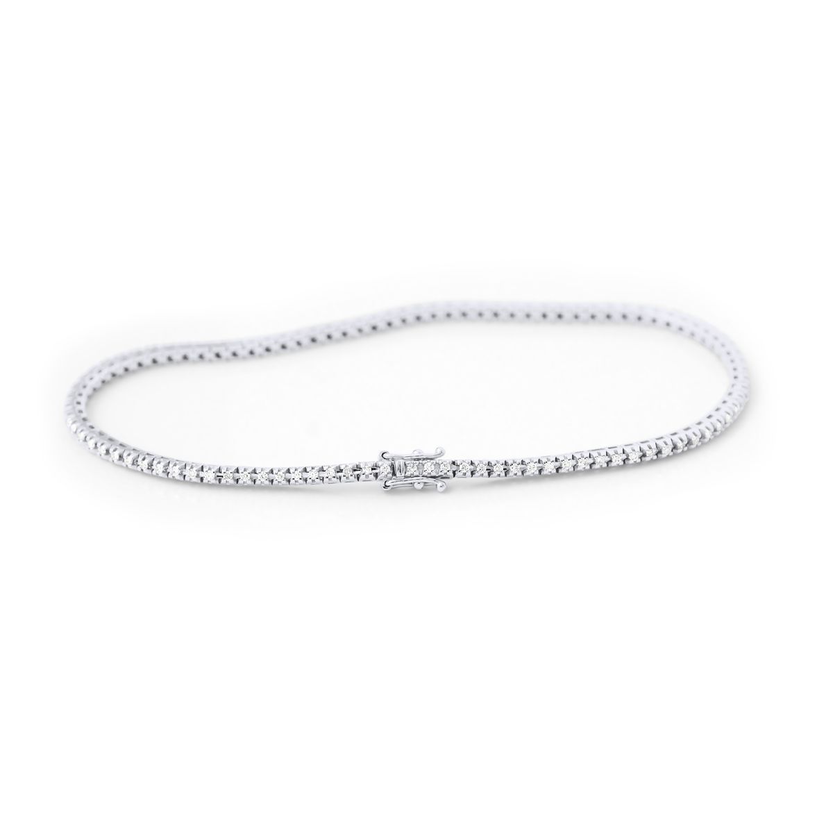 Zierliches Diamantarmband aus Weißgold