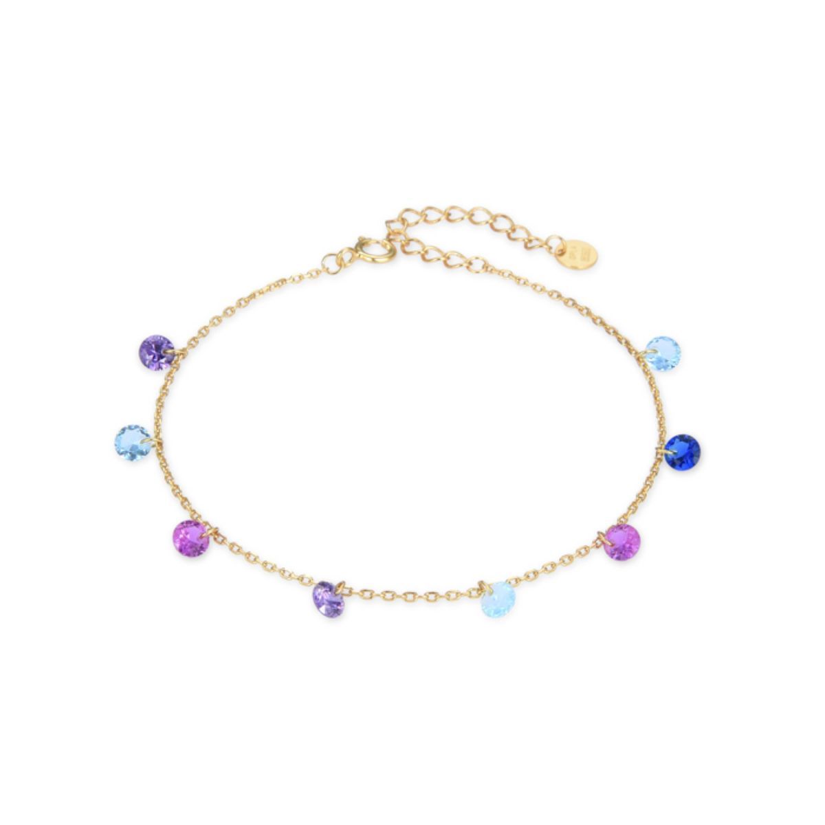 Zartes Goldkettchen-Armband mit Anhängern