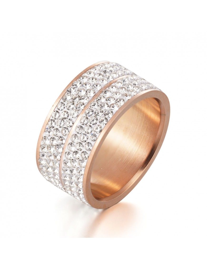 Roségold Kristall Bandring